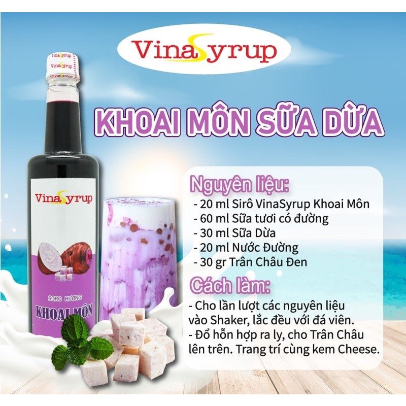 Siro VinaSyrup Chai 750ml - Syrup Làm Trà Trái Cây Đủ Các Mùi Vị
