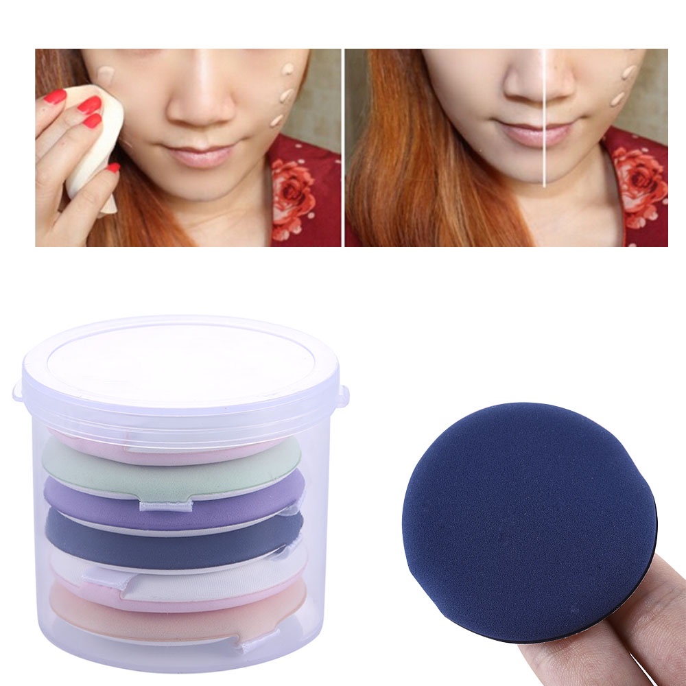 Set 7 Mút Trang Điểm Mềm Mại Hình Tròn Màu Kẹo Cho Nữ