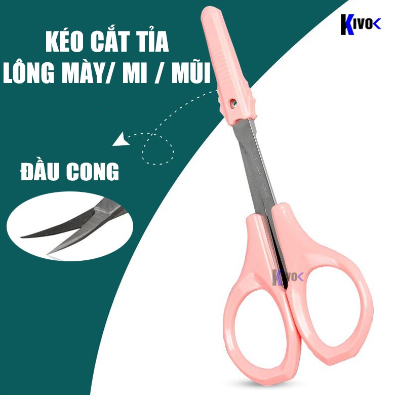 [ĐẦU CONG] Kéo Cắt Lông Mày / Lông Mi / Lông Mũi Cao Cấp Loại Tốt Đầu Cong - Kéo Cắt Tỉa Chân Mày Lông Mũi Lông Mi CA865