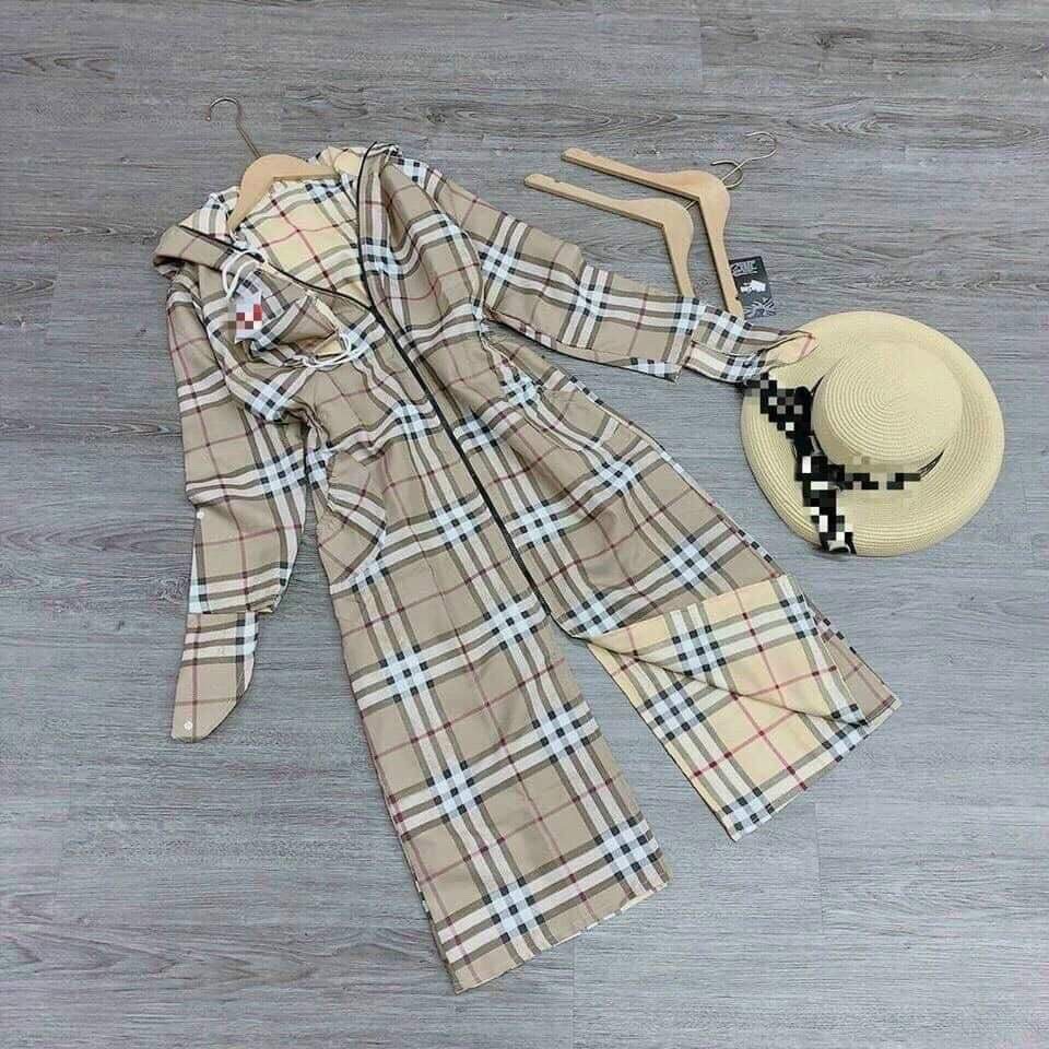 Áo choàng chống nắng nữ 2 lớp - Áo choàng kẻ chống nắng CARO hàng đẹp chất mát 2 lớp dày dặn