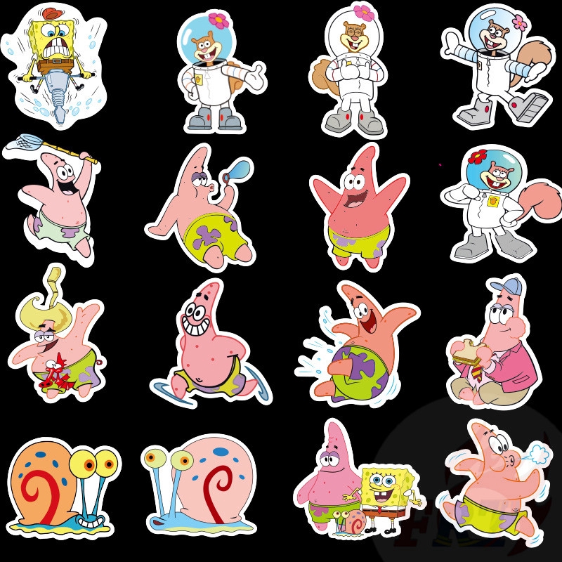 100Pcs/Set ❉ SpongeBob SquarePants - Series A Cartoon TV Shows Stickers ❉ DIY Fashion Decals Doodle Stickers