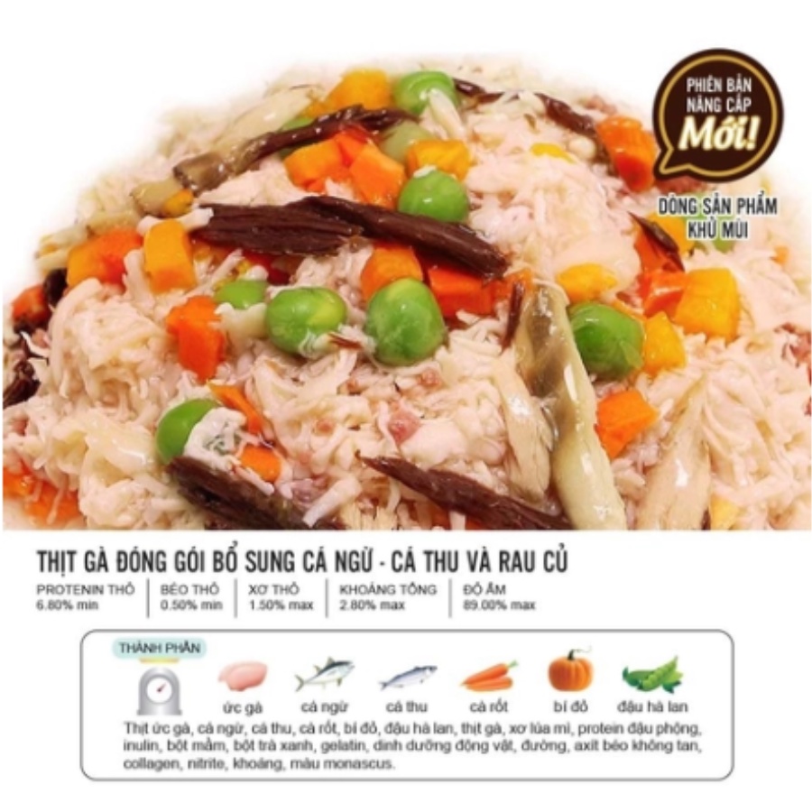 Pate dinh dưỡng cho chó - Sốt thịt gà DoggyMan - Sốt thịt thật 70g