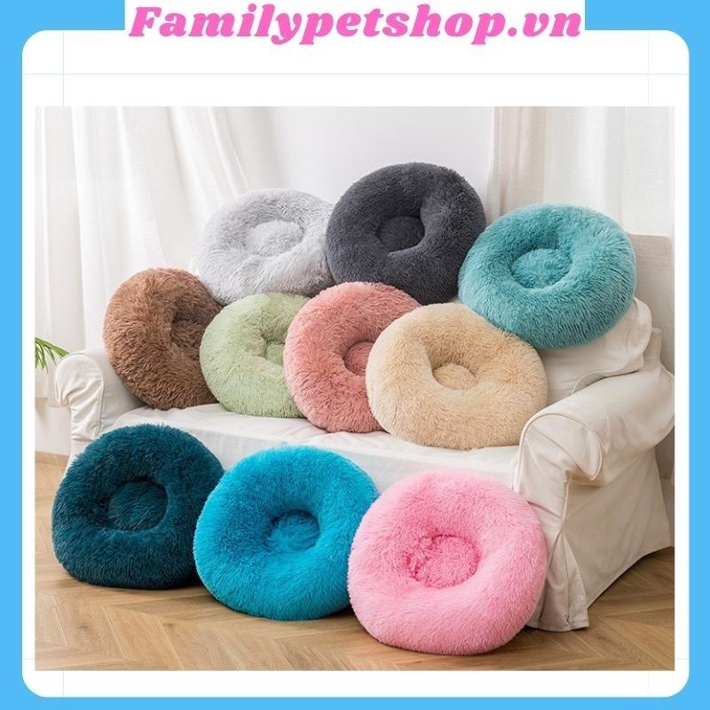 Nệm cho chó mèo-ổ đệm lông tròn cao cấp-familypetshop.vn