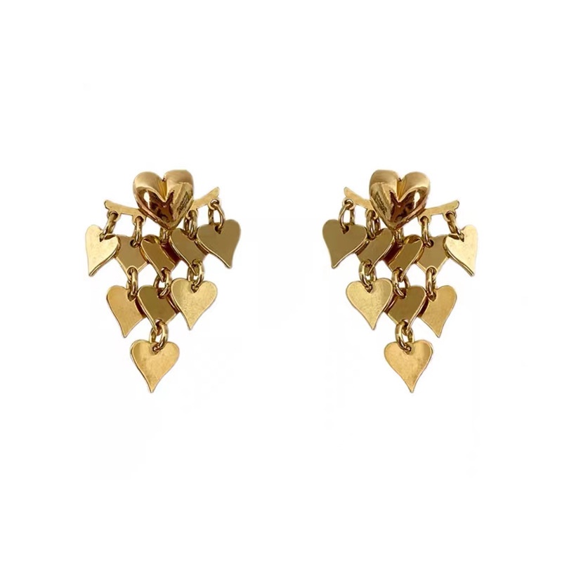 Khuyên Tai Kim Loại Hình Trái Tim Sang Trọng Cao Cấp 19A1439