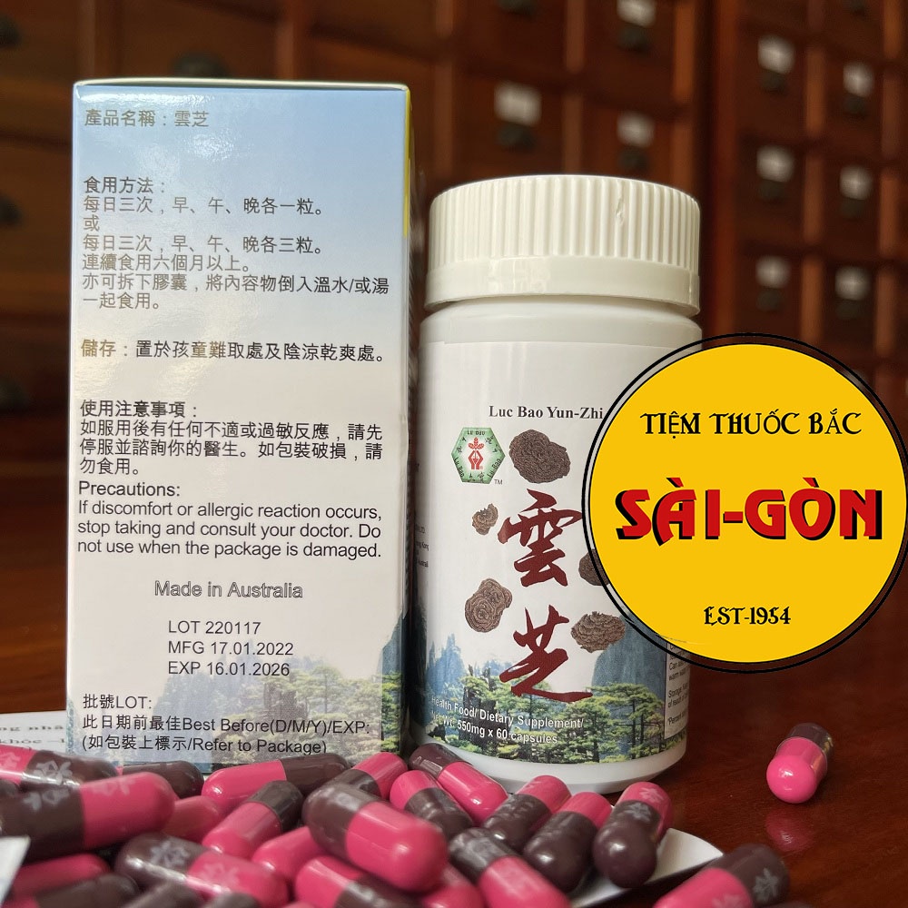 Lục Bảo Vân Chi Hongkong Hộp 60 viên