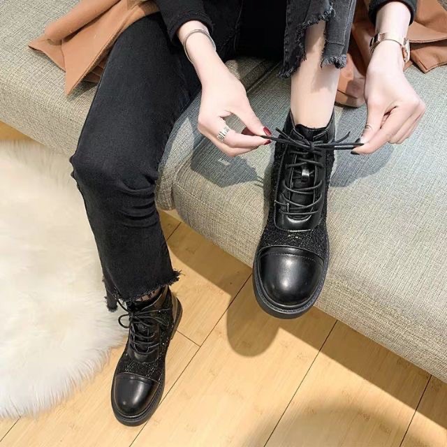 Giày bốt da Nubuck mềm ôm chân kiểu dáng mới giá rẻ cá tính trê trung đơn giản đi chơi đi học đế cao 3cm thấp cổ xinh