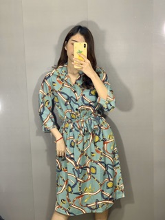 Đầm sơmi lưng thun