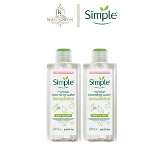 Combo 2 Nước Tẩy Trang Dịu Nhẹ Simple Kind To Skin Micellar Water 200ml/ chai
