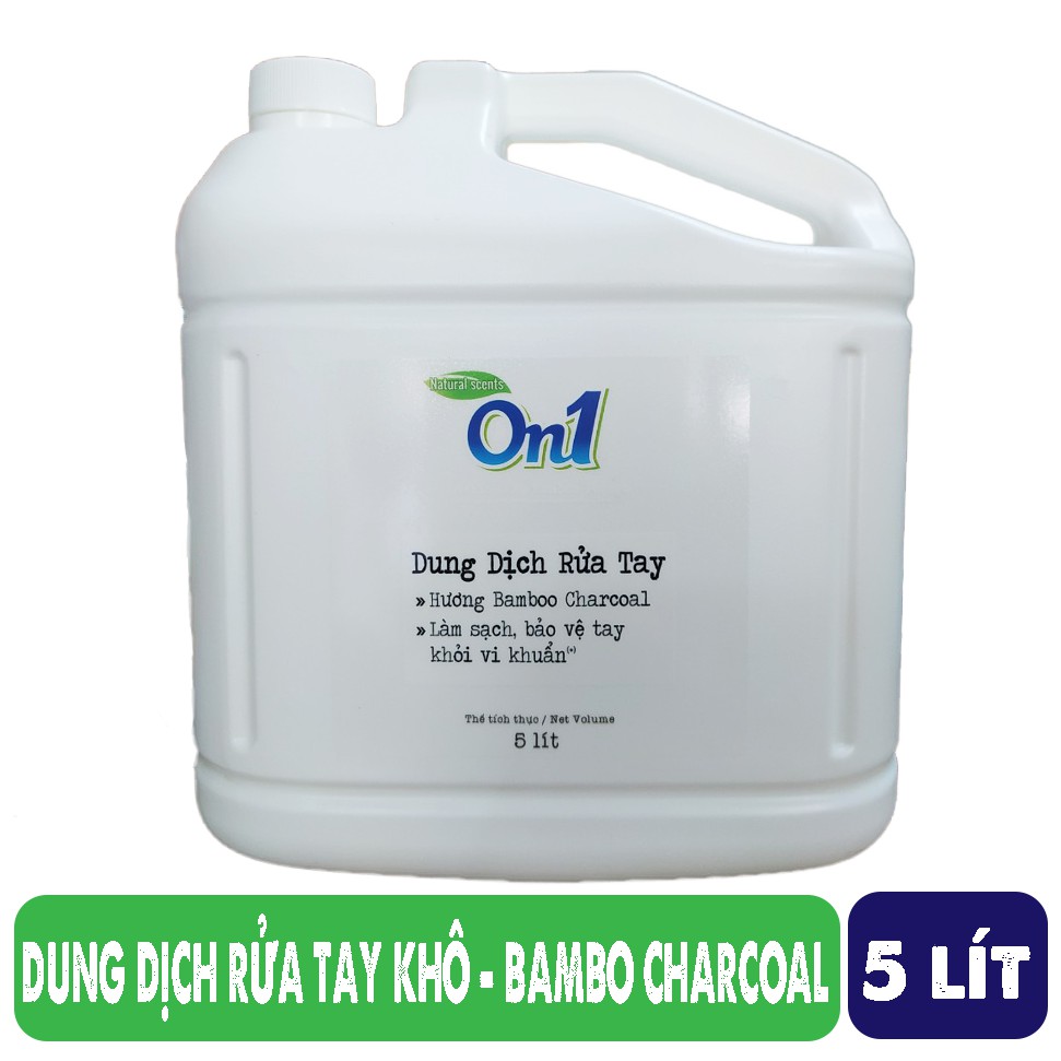 Dung dịch rửa tay khô On1 hương Bambo Charcoal 5 lít [Tiết kiệm]