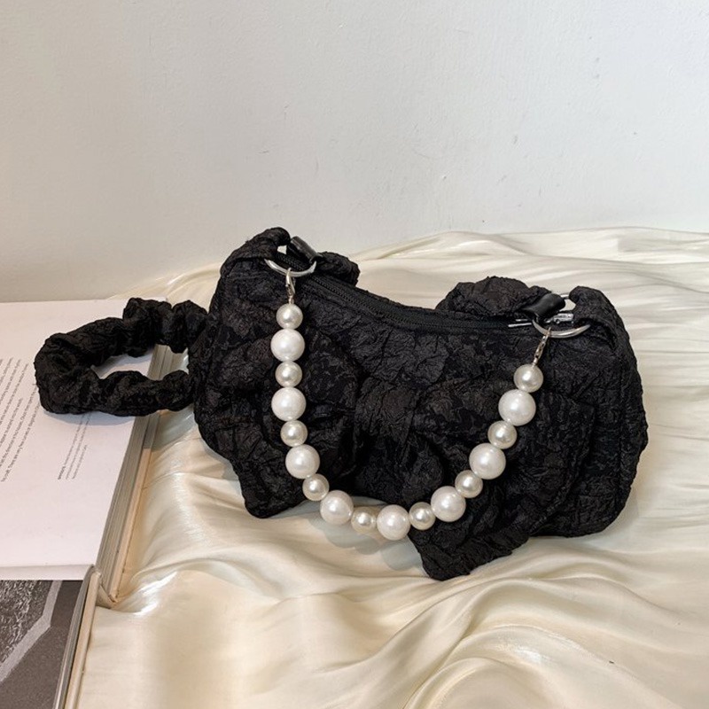 Túi Đeo Chéo Đựng Điện Thoại Đính Nơ Ngọc Trai Giả Thời Trang Cho Nữ