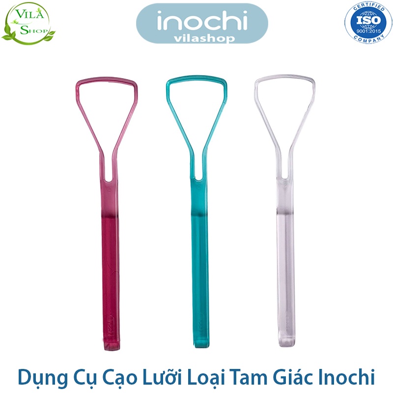 [ Combo 3 Cây ] Cây Cạo Lưỡi, Nạo Lưỡi, Vệ Sinh Lưỡi Người Lớn Nhiều Hình Dáng Nhựa PETG, Hạt Màu Cao Cấp Inochi