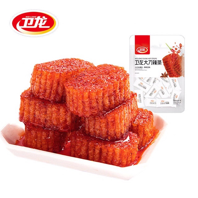 THỪNG CAY HÌNH KẸO WEILONG 7.5g/gói - thừng cay/ thanh cay/ miếng cay/ gói cay/ lát cay/ tăm cay/ sợi cay
