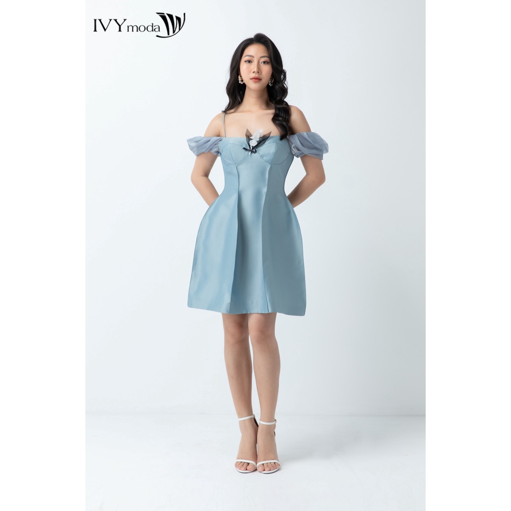 Đầm dạ hội phối lưới IVY moda MS 45S2579