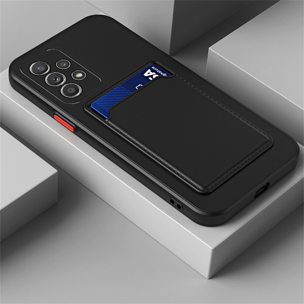 Soft Card Slot Case For Samsung Galaxy A22s A52 A52s A72 5G TPU Cover For A 22s 52 52s 72 4G 5G Bumper Phone Case