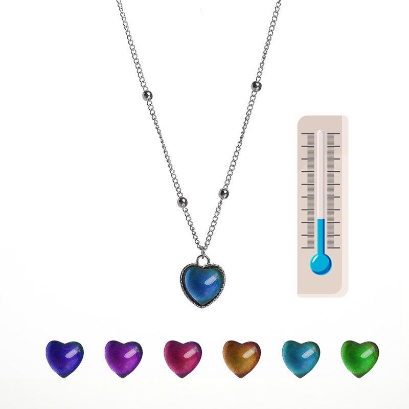 Vòng Cổ Choker Bằng Hợp Kim Thay Đổi Màu Sắc Theo Nhiệt Độ Cơ Thể Độc Đáo