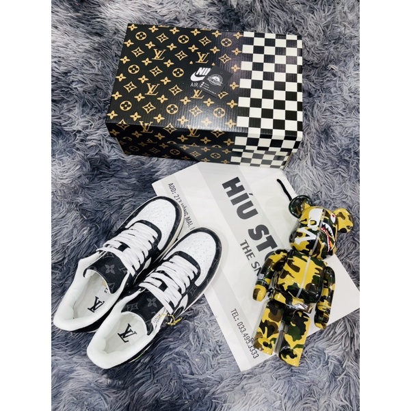 Giầy Thể Theo Air Force One Louis VuiTon Black And White AF1 LV Best 2022
