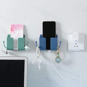 Kệ sạc điện thoại dán tường làm giá treo đựng đỡ điện thoại, điều khiển, dây sạc, Tai nghe...