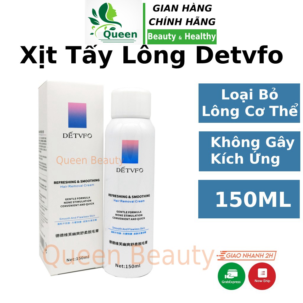 Kem xịt tẩy lông Detvfo 150ml tẩy lông chân nách chân tay vùng kín cho nam nữ cho da nhạy cảm Cleo Velvet Queen Beauty | BigBuy360 - bigbuy360.vn