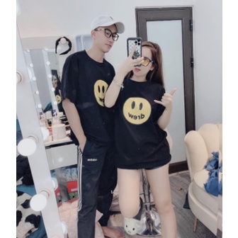 Áo thun nam nữ Unisex tay lỡ, form rộng Freesize, chất cotton, thoáng mát, thấm hút, hình mặt cười | BigBuy360 - bigbuy360.vn