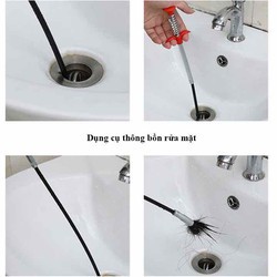 Que Thông Cống Gắp Rác Lò Xo Bằng Thép Tiện Lợi 60cm
