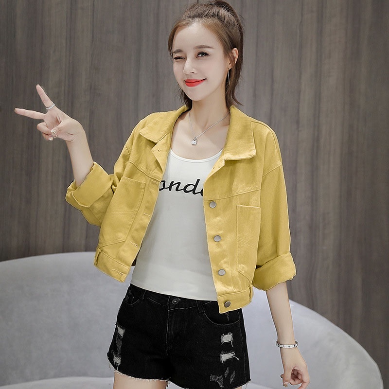 Áo khoác kaki nữ croptop lửng hàn quốc cao cấp tay dài nút sau phong cách trẻ trung Tulibs
