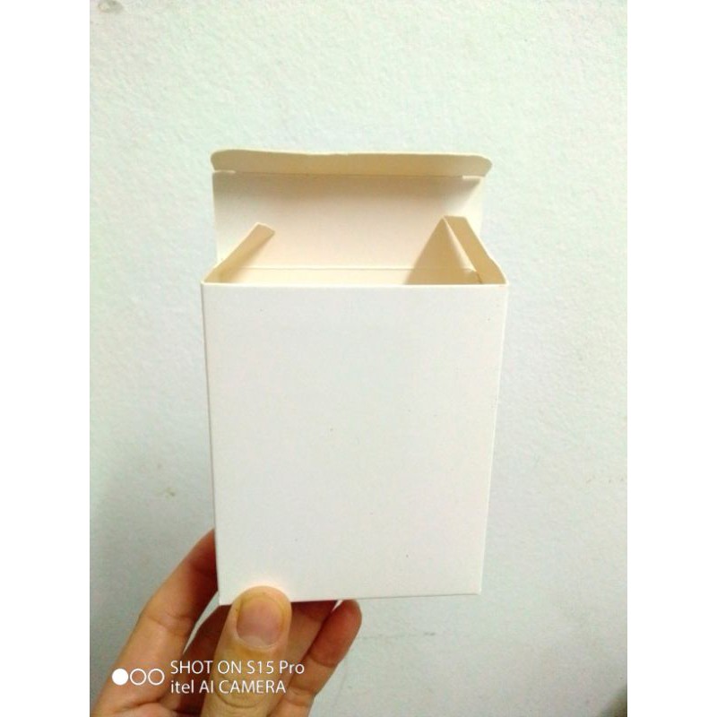 Bộ 5 Hộp giấy carton trắng đựng tai nghe, phụ kiện nhỏ 8x8x3cm