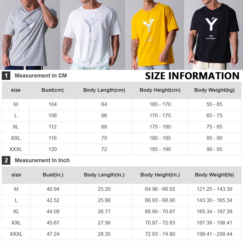 Áo Thun Cotton Thể Thao Tay Ngắn Plus Size M-3Xl Cho Nam