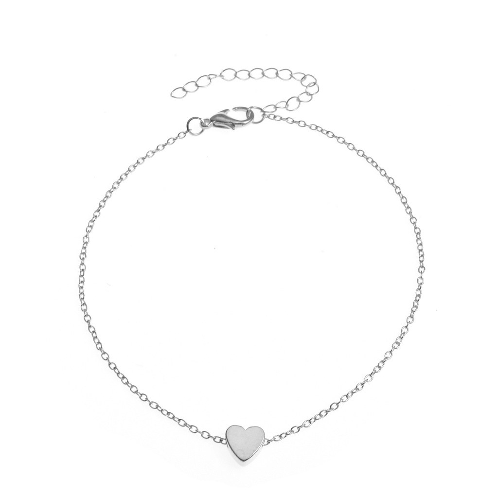 Female foot ornament summer beach new round bead chain love peach heart-shaped foot chain