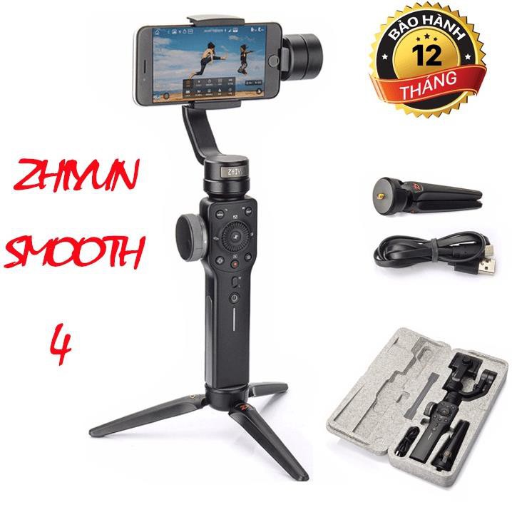 Gimbal Zhiyun Smooth 4 (Đen) - Tay Cầm Chống Rung Cho Điện Thoại Mới 100% Nguyên seal