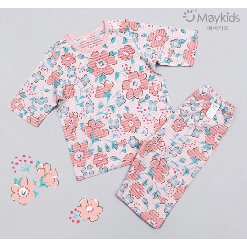 Bộ quần áo trẻ em hoa năm cánh Maykids #korea