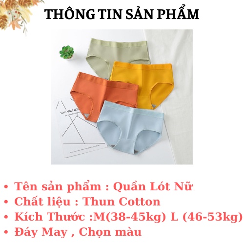 Quần Lót Nữ Cao Cấp - Quần Lót Cotton Thun Co Dãn Chất Dày Dặn AMYBRA LA06