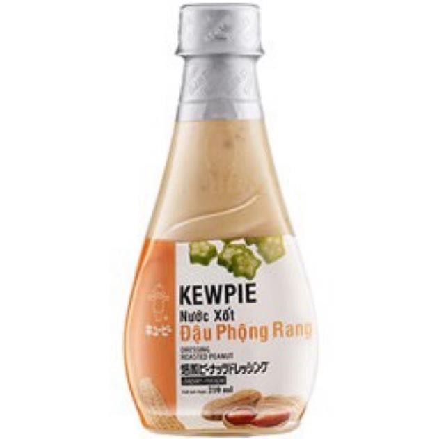 Nước sốt đậu phộng rang Kewpie keto chai 210ml date 2022