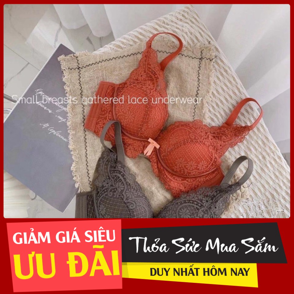 Sỉ Bộ Đồ Lót Không Gọng Cao Cấp-Áo Ngực Ren Tạo Khe Siêu Nâng Rẻ Nhất Thị Trường