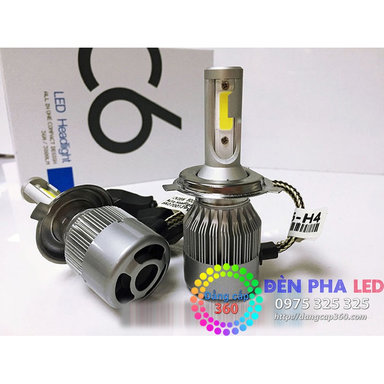 Hộp 2 bóng - Đèn pha led cao cấp C6 36W - 3800lm