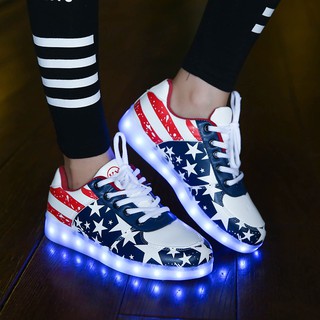 Giày sneaker tích hợp đèn LED phát sáng độc đáo kiểu dáng thời trang cho nam và nữ
