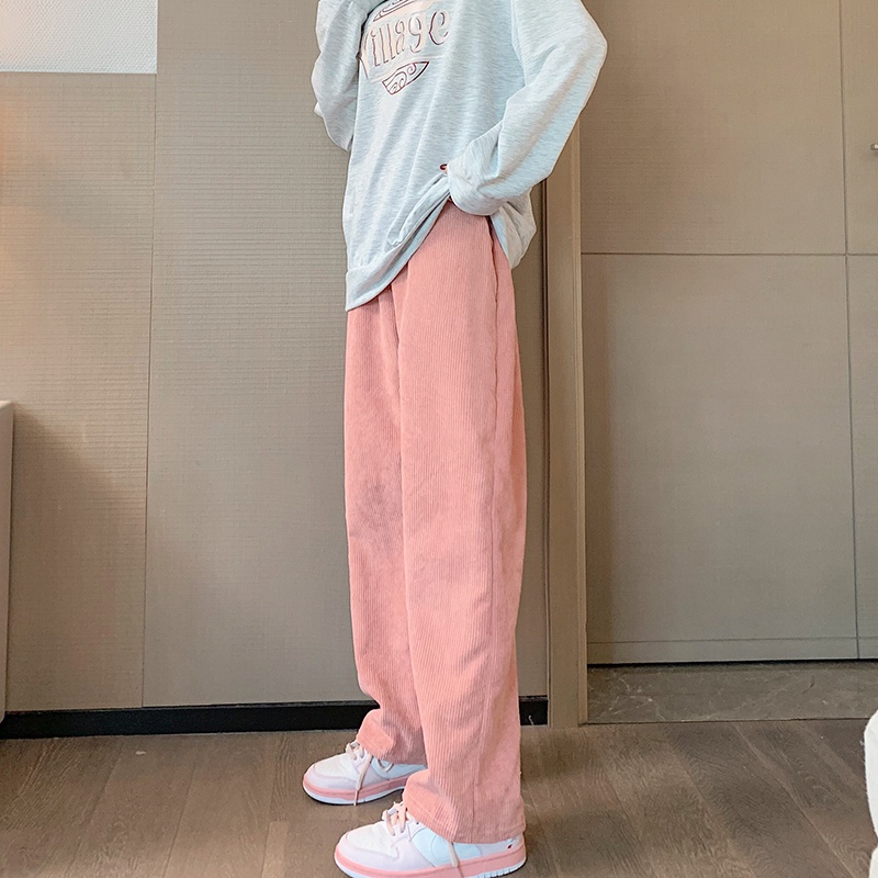 Quần dài NZN ống rộng lưng cao màu trơn thời trang mùa thu mới cho nữ