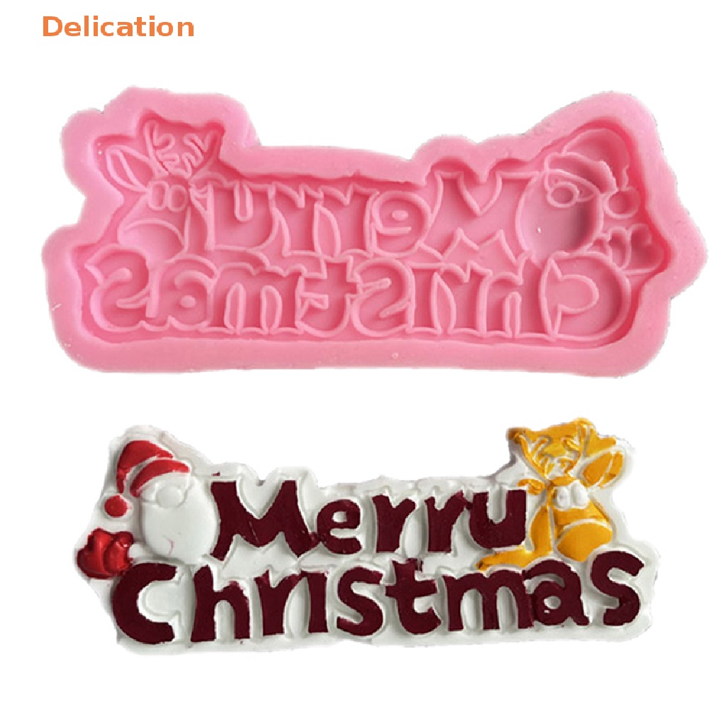 1 Khuôn Làm Bánh / Sô Cô La Bằng Silicone Hình Bảng Chữ Cái Giáng Sinh DIY