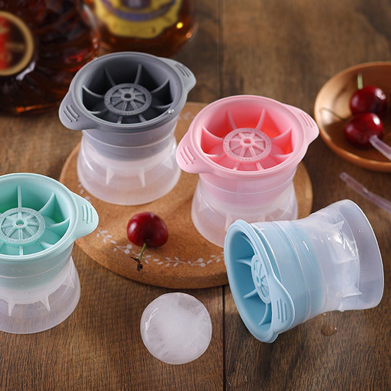 Khuôn Silicone Làm Đá Hình Tròn Đường Kính 6cm Có Thể Tái Sử Dụng