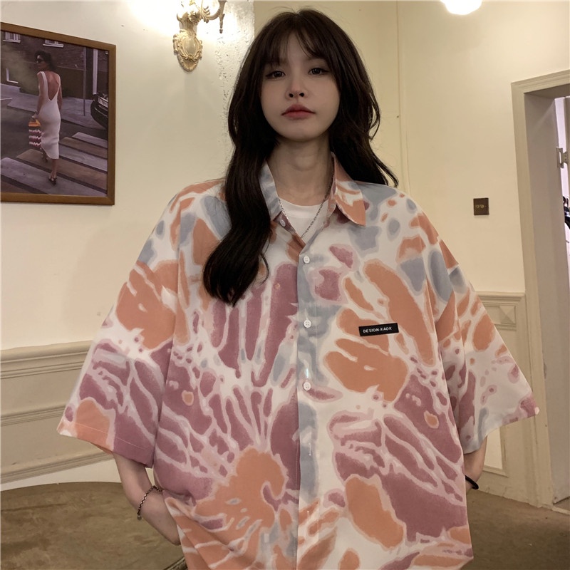 NRVP Áo Sơ Mi Dáng Rộng Thời Trang Hàn Quốc Cá Tính Cho Nữ