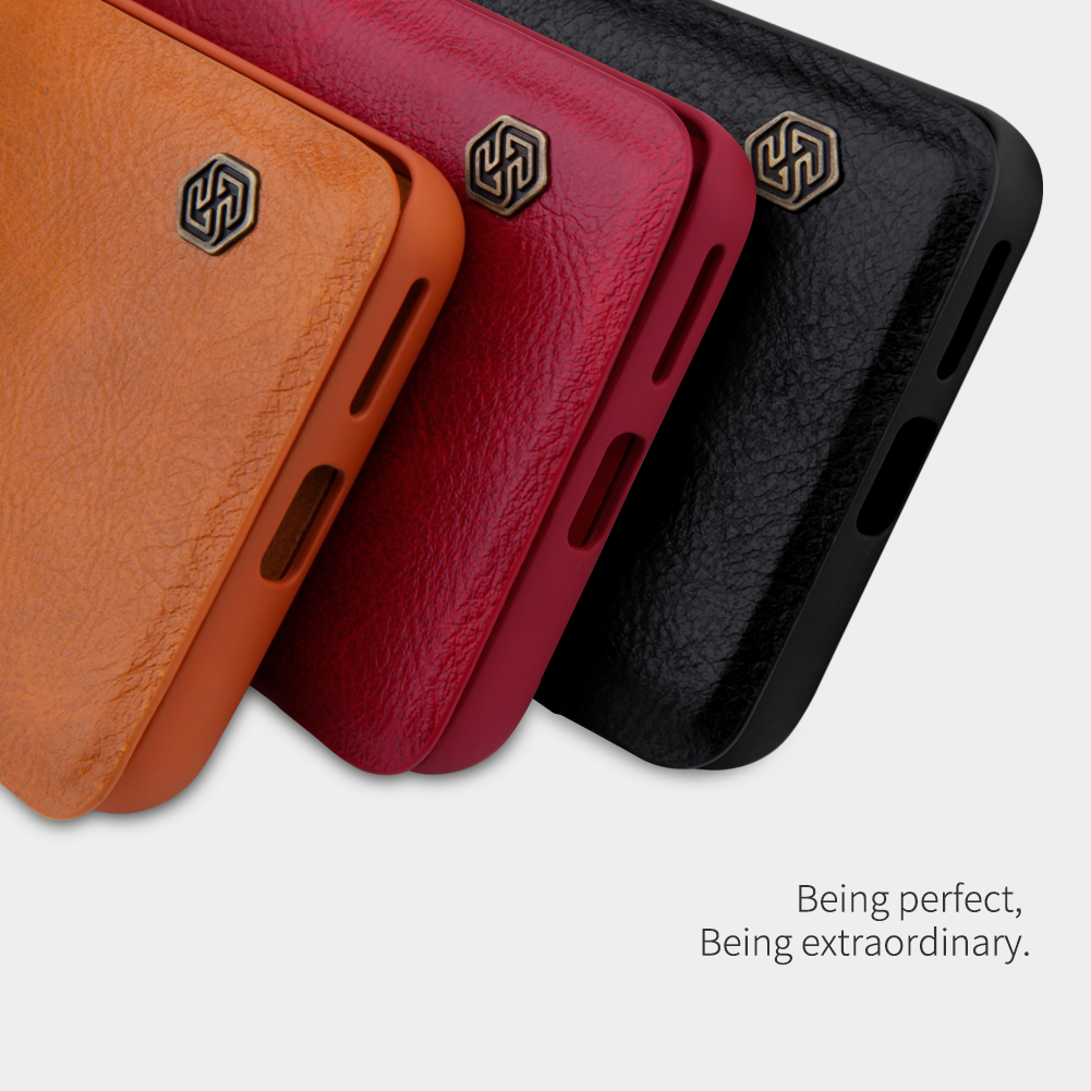 Bao Da Điện Thoại Nillkin Qin Cho Huawei Mate 40 Pro Nắp Lật Bảo Vệ 360° Toàn Diện Chống Sốc Có Ngăn Đựng Thẻ