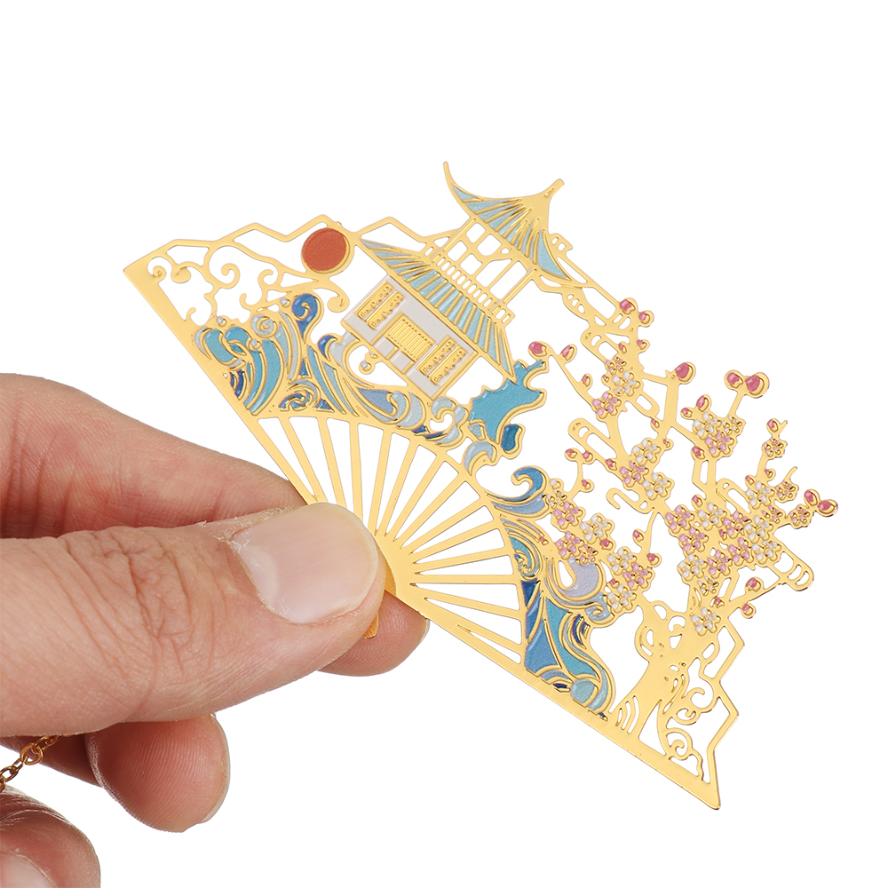 Kẹp Đánh Dấu Sách Bằng Đồng Thau Phối Tua Rua Phong Cách Retro Dành Cho Học Sinh Nhân Viên Văn Phòng Mihan