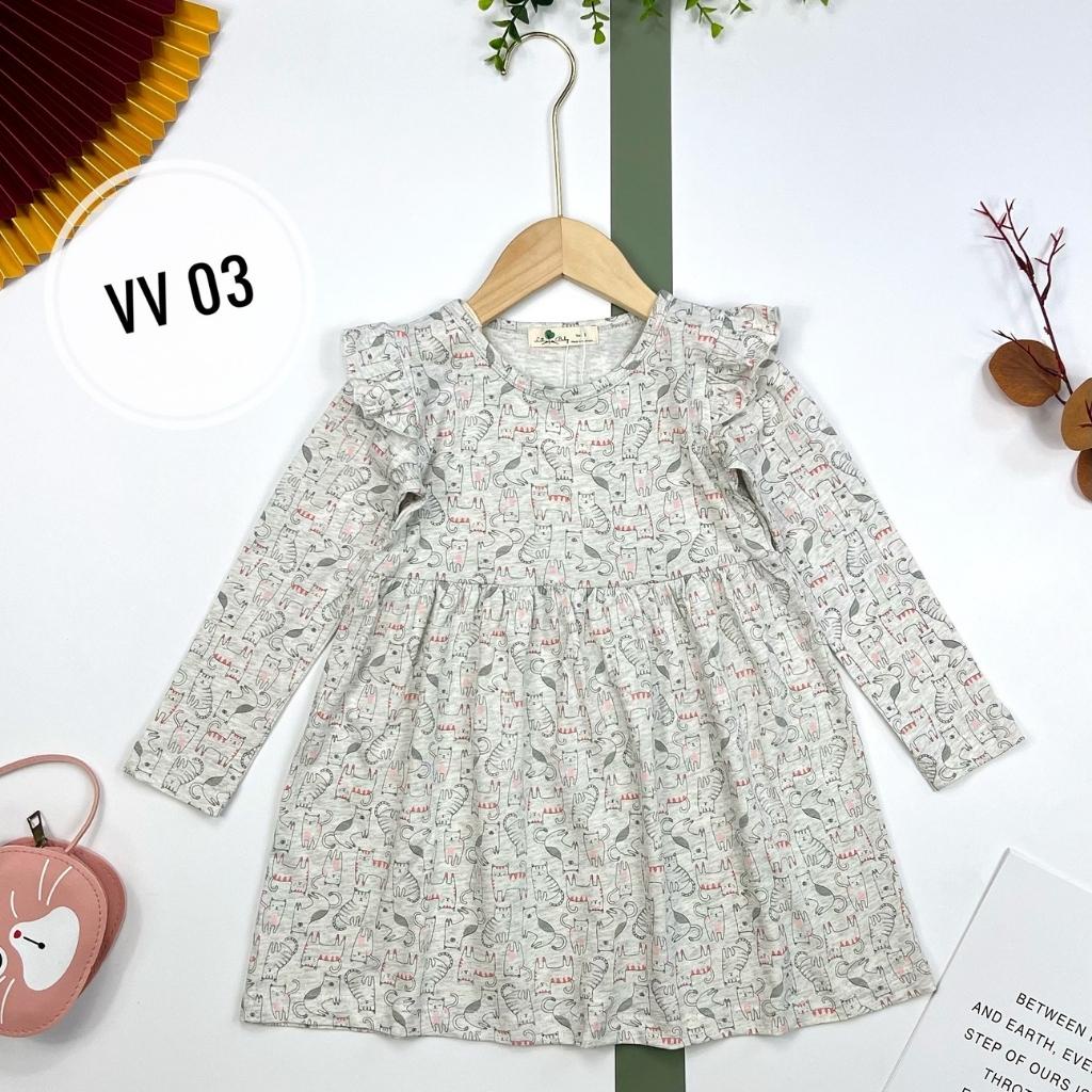 Váy bé gái, váy mùa đông cho bé gái, váy cho bé gái Sunkids, size 8-12, chất cotton mềm mát
