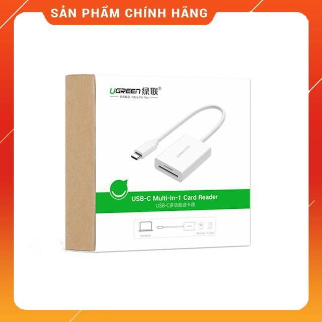 Đầu đọc thẻ TF/SD cổng USB type C gen 1 tốc độ 5Gbps 20Cm Ugreen 40380 dailyphukien