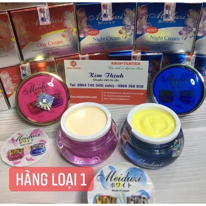 Bộ Kem Meiduzi Nhật Bản Ngày và Đêm Dưỡng Da, Ngăn Mụn Nám Tàn Nhang