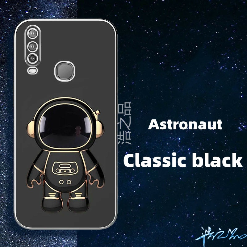 Ốp Điện Thoại Có Giá Đỡ Mạ Điện Hình Phi Hành Gia 6D Sáng Tạo Cho Vivo Y11 Case Y15 Case Y12 Case Y17 U10 2022