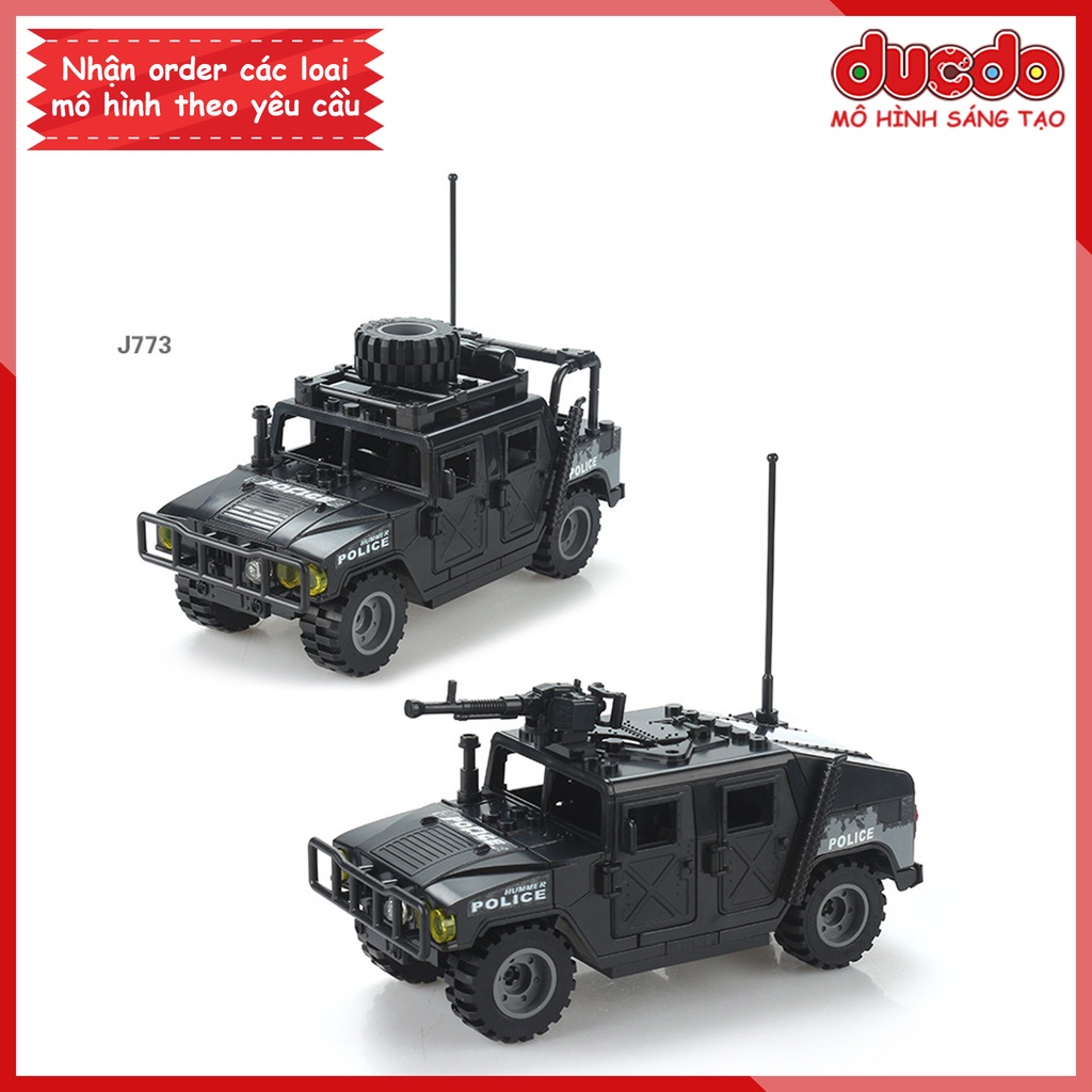 TBS J773 Lắp ghép siêu xe Desert Hummer đen - Đồ chơi Xếp hình Mô hình