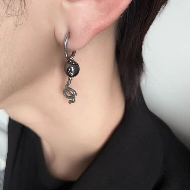 Khuyên Tai Hình Rắn Không Xỏ Lỗ Phong Cách Punk Hiphop 19A1337