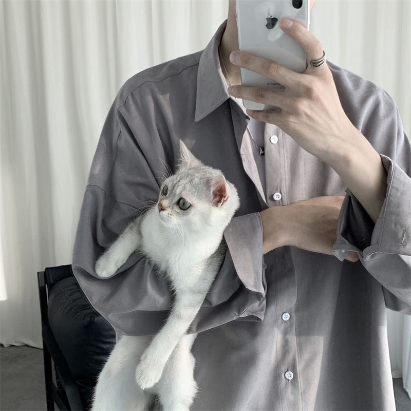 Áo Sơ Mi Form Rộng Phong Cách Hàn Quốc Cho Nam | BigBuy360 - bigbuy360.vn