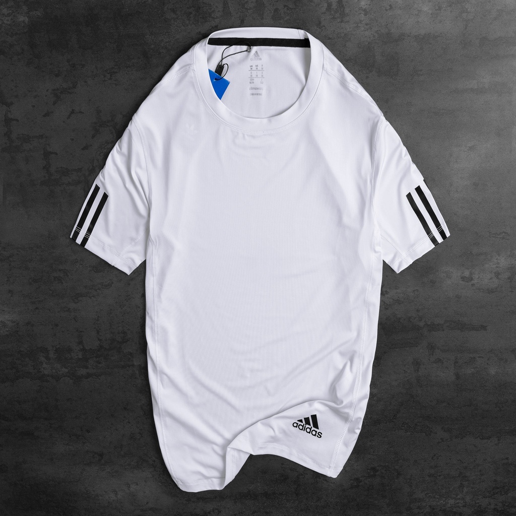 Áo thun nam thể thao vải tiêu Adidas M42120 - in logo + viền tay 3 sọc