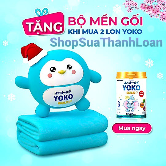 [HSD T1-2023] [QUÀ TẶNG BỘ MỀN GỐI] COMBO 2 HỘP SỮA BỘT YOKO 3 850G (CHO TRẺ TỪ 2 - 6 TUỔI)